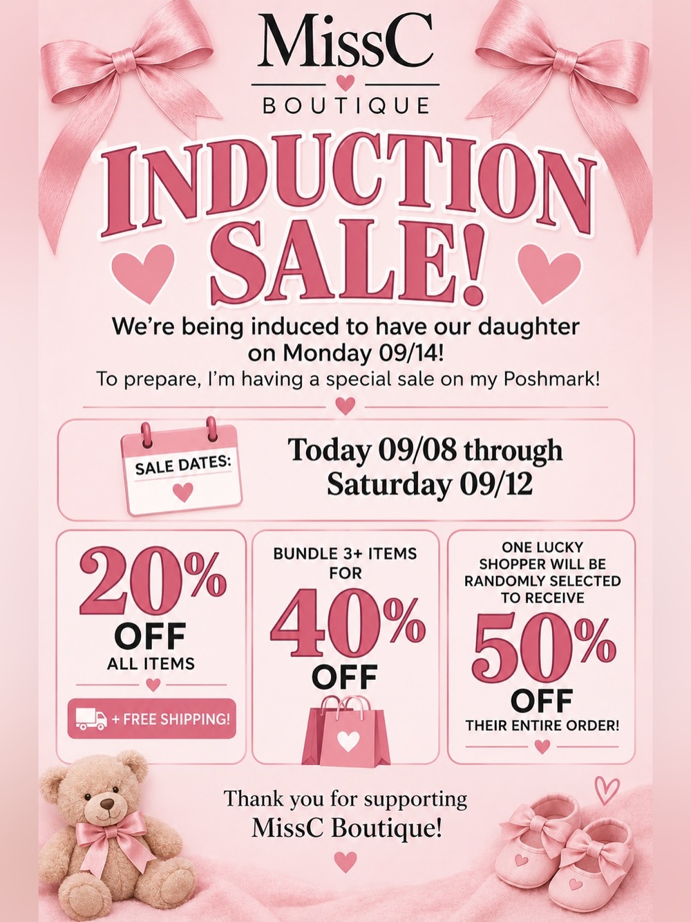 MAJOR SALE! 20%-50% off everything!!
